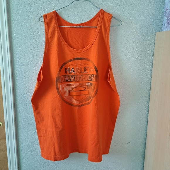 Harley-Davidson Other - Harley-Davidson Bold Orange Sleeveless Top